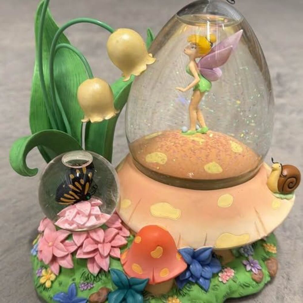 Disney Tinker Bell Musical Snow Globe Lily of the Valley Peter Pan You Can Fly